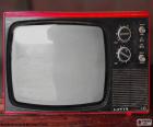 Old TV Lavis 612 of the seventies, red
