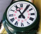 Clock the train station, with Roman and Arabic numbers