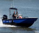 Speedboat police used for the persecutions at high speed