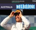 Nico Rosberg celebrates his victory in the Grand Prix of Australia 2016