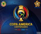 Logo of Copa América Centenario, from June 3-26, 2016 , in the United States