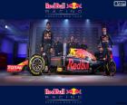 Red Bull Racing 2016 formed by Daniel Ricciardo, Daniil Kvyat and the new RB12