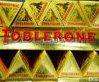 Logo of Toblerone, Swiss chocolate marketed since 1908. Sold in 122 countries