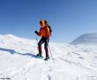 Mountaineer during a crossing