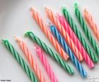 Assorted colors birthday candles