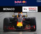 Daniel Ricciardo, second in the 2016 Grand Prix of Monaco with its Red Bull