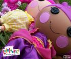 Two dolls, Lalaloopsy resting in the garden