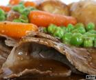 Fricassee of veal with peas and carrots