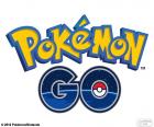 Logo of Pokémon GO, a game of augmented reality  for smartphones. The game allows the user to search for, capture, fight and trade with Pokemon hidden in the real world