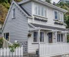 White wooden house