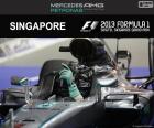 Nico Rosberg celebrates its eighth win of the season in the Grand Prix of Singapore 2016