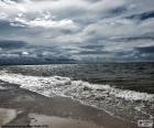 Photo of a day cloudy in a beach of the Sea Baltic, North of Europe