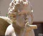 Cupid the angel of the love blowing kisses to all