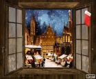 Christmas market, window