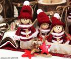 Three Christmas dolls