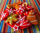 A colorful Christmas cookies made with different motifs Christmas homemade