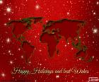 Christmas greeting, map