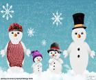 Family of snowmen