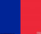 Flag of Paris is divided vertically into two equal parts one blue and the other Red