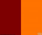 The flag of Rome is divided vertically into two equal parts a red and the other yellow