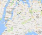Map of the city of New York, with part of its five boroughs (Bronx, Brooklyn, Manhattan, Queens, and Staten Island)