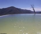 The pool of the upper zone of the cascade of Hierve el Agua, Oaxaca, Mexico