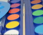 Watercolors by vivid colors that are mixed with water and allow children to create their own colors