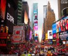 Times Square is in Manhattan, with their lights and billboards has become one of the best-known images of New York