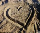 Heart at the beach