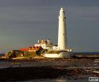 St. Mary's Lighthouse located on the small island of St Mary's, England