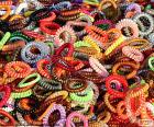 Bracelets elastic of colors, also used for the hair