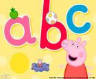 Peppa Pig and the letters abc