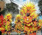 A few colorful costumes of Carnival during the parade