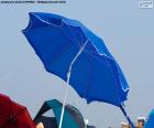 Beach parasol blue