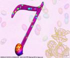 The number seven with decoration of Easter, number 7