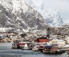 Reine a small fishing village on the island of Moskenesøya, Nordland county, Norway