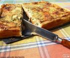 A delicious quiche or vegetable cake