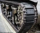 Picture of the military tanks traction chains
