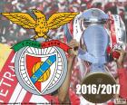 Sport Lisboa e Benfica, champion for the fourth consecutive year of the Portuguese League football, Primeira Liga 2016-2017