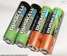 Four rechargeable AA batteries, a standard battery type