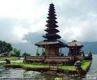 The Ulun Danu Batur Temple is a hindu temple located on Lake Bratan, Bali, Indonesia