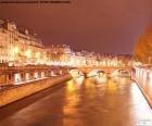 River Seine at night, Paris