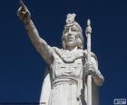 Statue of Manco Cápac first inca Emperor of the Peru