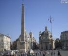 The Piazza del Popolo is one of the most famous squares in Rome, Italy