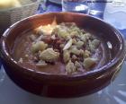 A delicious dish of Salmorejo is a recipe typical of Córdoba, Andalucia, Spain