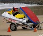 Lifeguard water scooter used by the lifeguards on the beaches