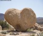 A large rock in the shape of heart