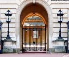 One of the entrance doors to the courtyard of Buckingham Palace