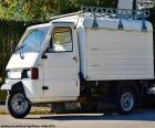 A Piaggio Ape, a three-wheeled light commercial vehicle produced since 1948 by Piaggio
