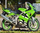 A sports motorcycle, Kawasaki Ninja ZX-6R 636, model of the year 2002